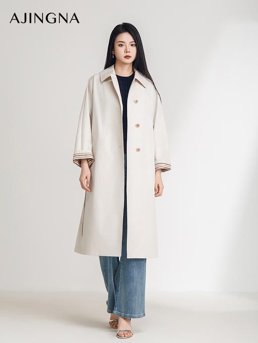 【商场同款】阿菁娜率性洒脱风衣外套A30C105009 商品图0