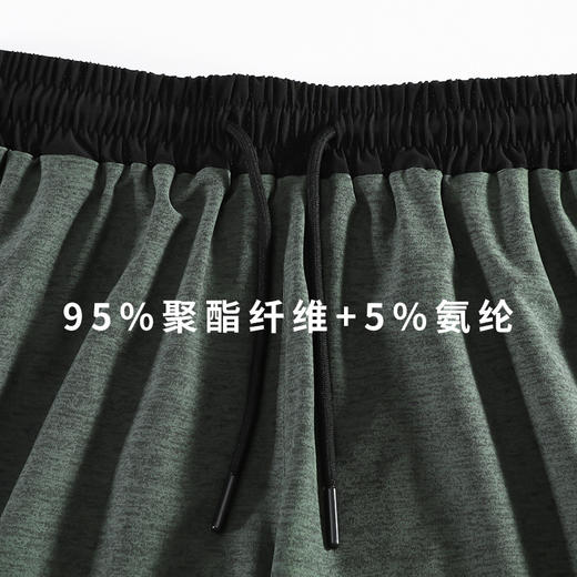 跃牌【跃LEAP-ACTIVE】 四分双层运动短裤男士耐热透气撞色拼接假两件短裤H51146 商品图2