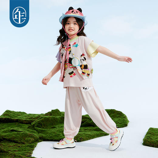 年衣童装男女童裤子2025新款春季女大童甜美休闲百变盼达泡泡裤 商品图2