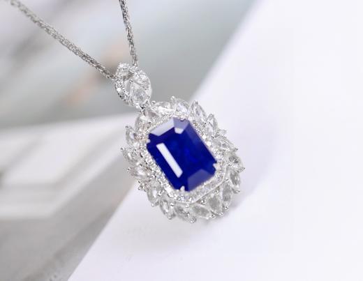 2.16ct刻面蓝宝石吊坠 商品图0