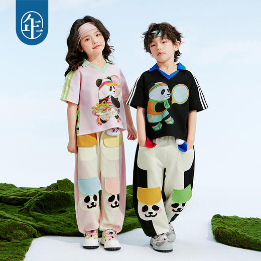 年衣童装男女童新款2025夏装原创卡通立领上衣打底百变盼达POLO衫 商品图3