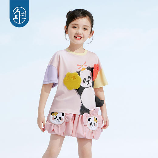 年衣童装男女童短袖T恤2025夏季新款可爱卡通百变盼达T恤 商品图0