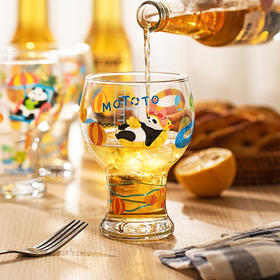 摩登主妇mototo熊猫啤酒杯2025新款玻璃杯子家用喝水杯饮料果汁杯