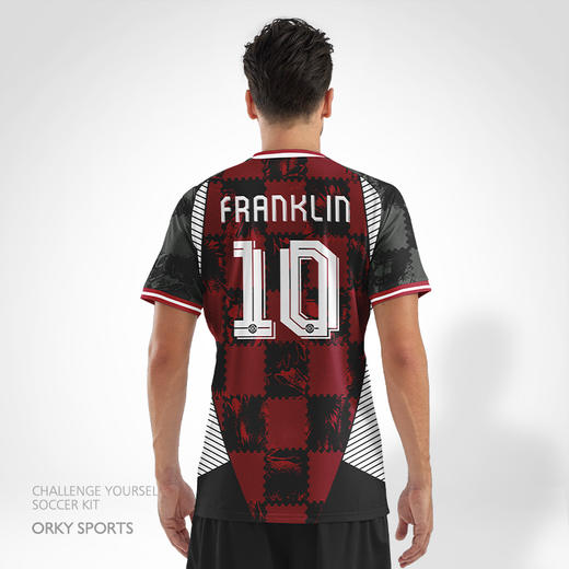 ORKY沃恺球衣足球服套装男定制成人运动比赛组队团购训练短袖队服 商品图3