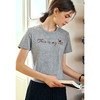 OLrain欧芮儿法式灰色短袖T恤女春季2025新款通勤百搭正肩上衣 商品缩略图0