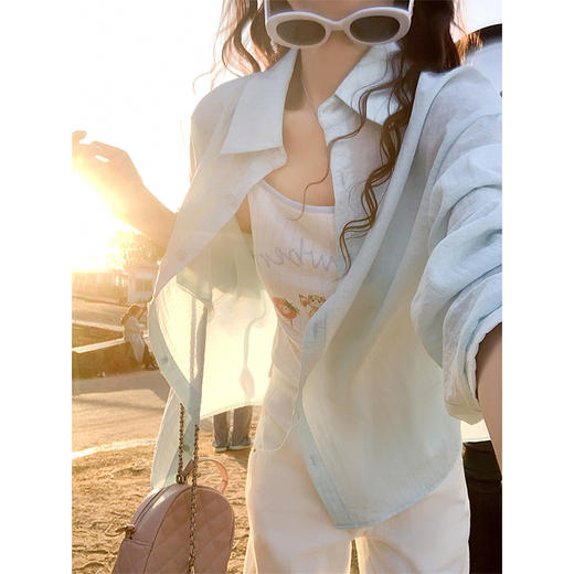 <曾小咸推荐>白色吊带背心 日常79.99/件 立减40 秒杀39.99/件！！薄荷蓝衬衫 日常149.99/件立减60 秒杀89.99/件!! 商品图3