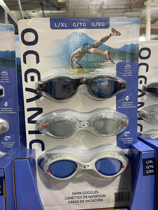 泳镜来了📣S/M是儿童款，L/XL是成人款！Oceanic泳镜防雾防紫外线防眩目三个装，美国🇺🇸直邮特价255元 商品图6