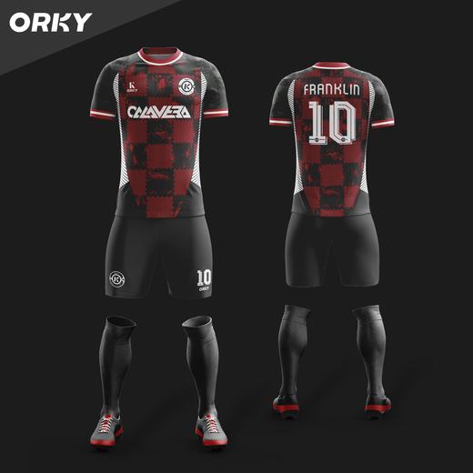 ORKY沃恺球衣足球服套装男定制成人运动比赛组队团购训练短袖队服 商品图0