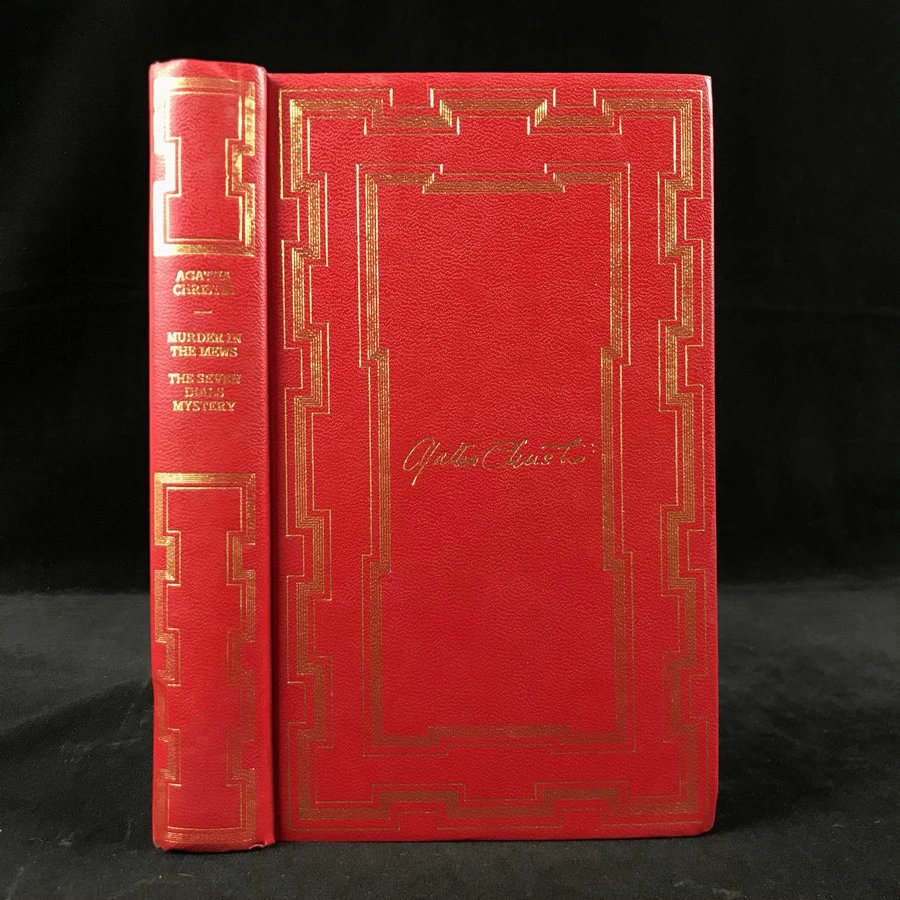 阿加莎·克里斯蒂《幽巷谋杀案/七面钟之谜》 约6幅插图 复古仿皮精装32开