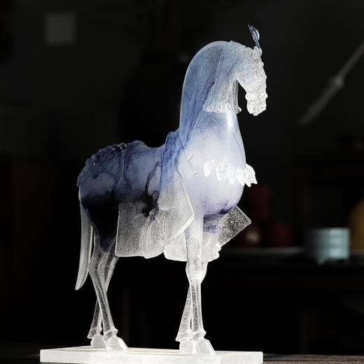 「與山堂」古法琉璃复刻 收藏级孤品北齐战马 商品图1