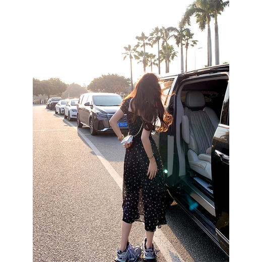 <曾小咸推荐>黑色碎花连衣裙 日常209.99/件 立减110 秒杀99.99/件！！ 商品图4