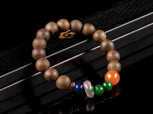 XY0056原创沉香DIY碧玉南红手串10mm 商品图3