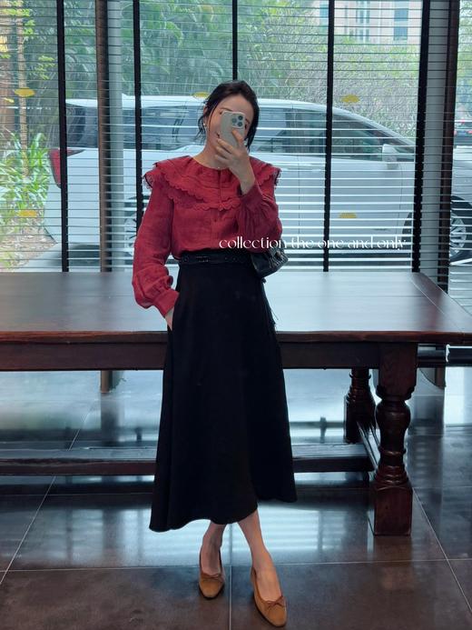 极其稀有孤品 | 野草莓衬衫 100%天然洗水亚麻制 野树莓红 商品图4