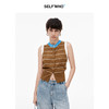 【笑脸衣橱】SELFWHO笑脸衣橱条纹针织马甲背心女2025夏新款收腰无袖短款马夹 商品缩略图1