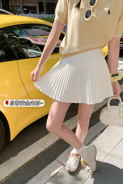 <曾小咸推荐>韩系高腰百搭3色百褶半身裙 商品图5