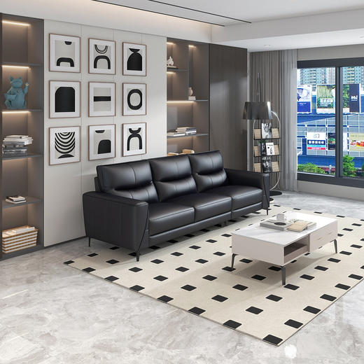 顾家家居整装 现代简约 皮/布固定沙发 KZ.1070(B)玄音 商品图3