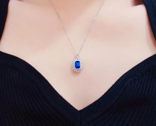 2.16ct刻面蓝宝石吊坠 商品图3