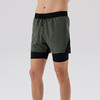 跃牌【跃LEAP-ACTIVE】 四分双层运动短裤男士耐热透气撞色拼接假两件短裤H51146 商品缩略图3