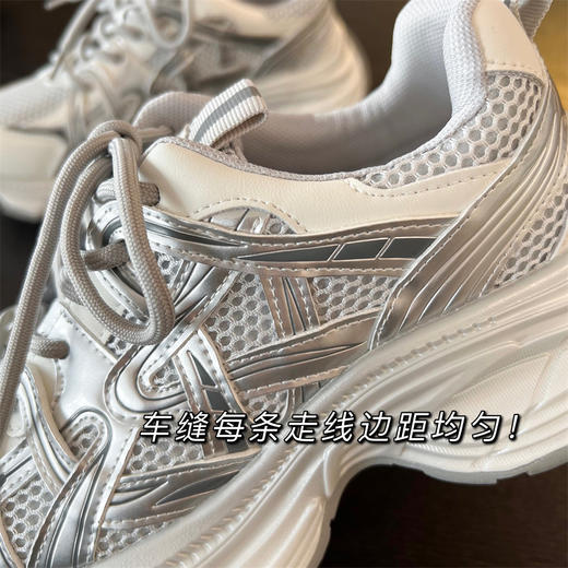 解构老爹鞋！2025复古真皮厚底增高网面透气休闲运动登山鞋女款！ 商品图2