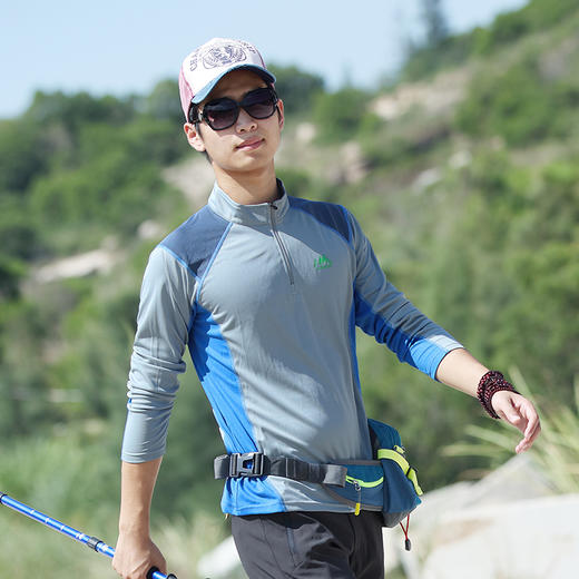 【69秒杀！第二件半价】LUCKY DEER山系男款拼色户外速干长袖 商品图1