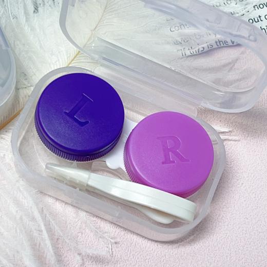 新款简约美瞳盒隐形眼镜盒伴侣盒1711（仅紫色） 商品图4