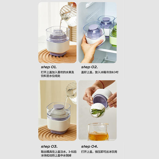 摩登主妇冰球模具家用按压式食品级硅胶大号威士忌冰格调酒制冰器 商品图3