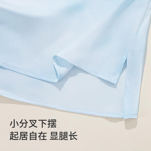 【商场同款】熳洁儿 春夏新款性感吊带长裙高级缎面绸家居服25203108 商品图5