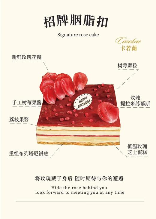慕斯蛋糕/招牌胭脂扣（玫瑰荔枝覆盆子） 商品图2