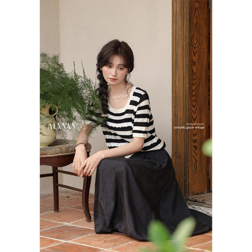 【65折秒杀】鹿向南「浓情黑巧」针织衫L53571 商品图0