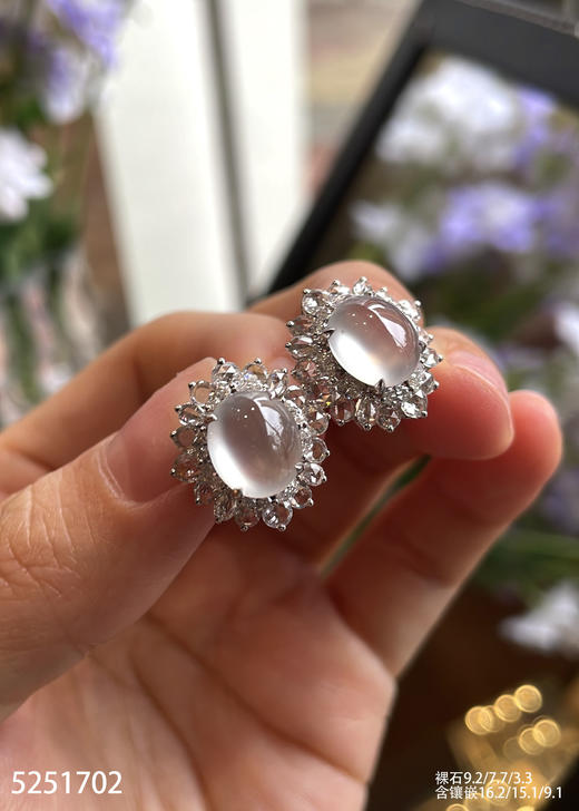 5251702，蛋面耳钉。具体价格微信咨询 商品图2