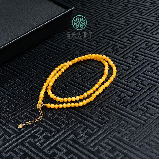 玉美人菲菲/蜜蜡圆珠项链约4mm 商品图0