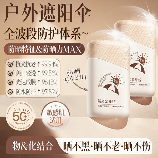 儒意妮姿清透美白防晒乳50g  美白防晒霜面部全身隔离50倍防紫外线防水防汗户外清爽|儒意官方商城 商品图0