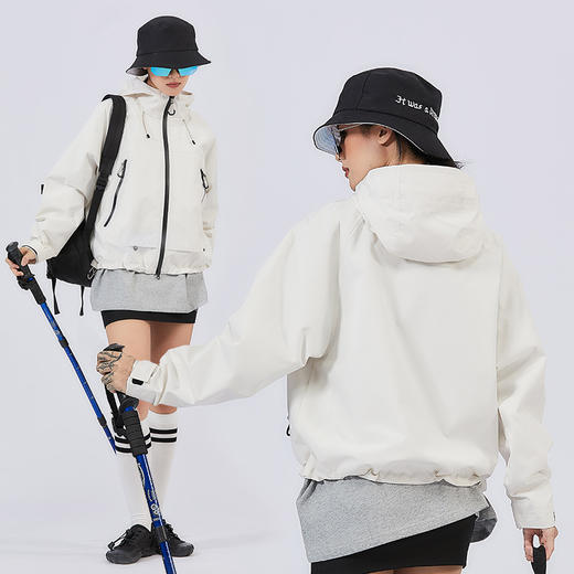 LUCKY DEER秋季女款鸟平替硬壳风衣短外套 商品图3