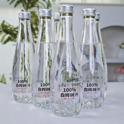 【东北特产】忠芝旗下白小画白桦树汁 310ml*6瓶/箱 小兴安岭桦树原液 植物饮料 大自然的馈赠 商品图1