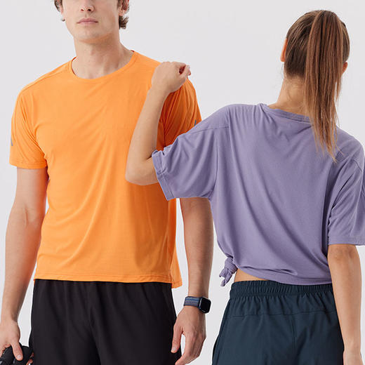 跃牌【跃LEAP-ACTIVE】系列 男士夏季圆领运动短袖反光速干T恤R51114 商品图1