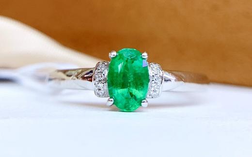 0.75ct刻面祖母绿戒指 商品图3