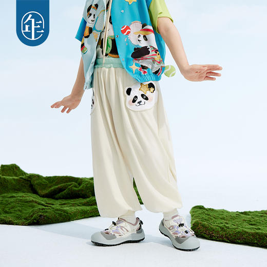 年衣童装男女童裤子2025新款春季女大童甜美休闲百变盼达泡泡裤 商品图3