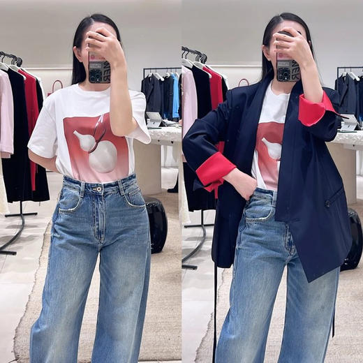 全棉福禄寓意进口日本印花T恤 葫芦“福禄” 胶印 100%棉 细腻布纹肌理 手感沙爽 简约舒适版型 微落肩设计 商品图5