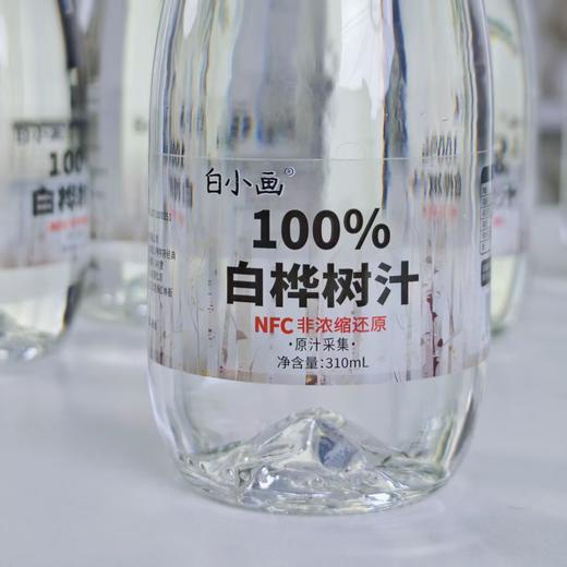 【东北特产】忠芝旗下白小画白桦树汁 310ml*6瓶/箱 小兴安岭桦树原液 植物饮料 大自然的馈赠 商品图4
