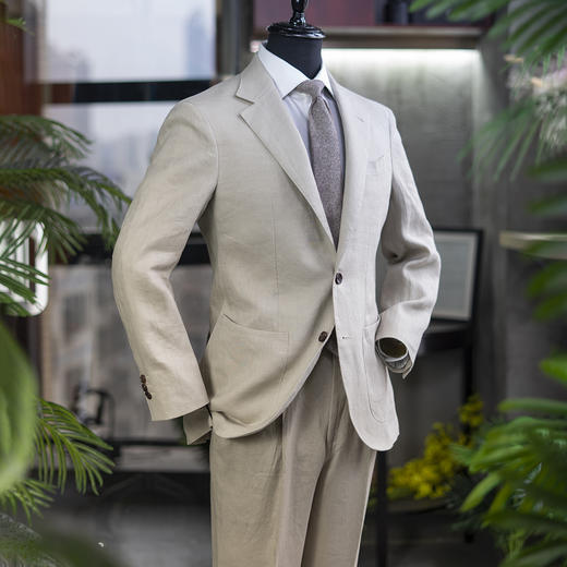 25新款 男士名厂亚麻单西/夹克套装 商品图0
