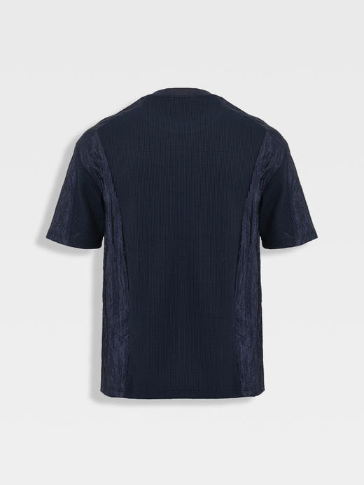 callisto桑葚蓝拼接面料T恤 商品图1