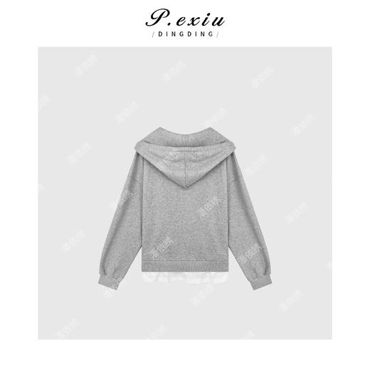 03-5潘依绣丁丁宠粉PanYiXiu/潘依绣拼接假两件减龄休闲连帽长袖卫衣 SH1298 商品图2