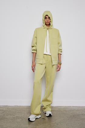 空气层凹凸印开襟外套