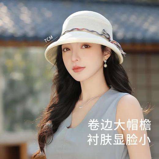 紫宝合纸前翘简约防晒遮阳帽 商品图1