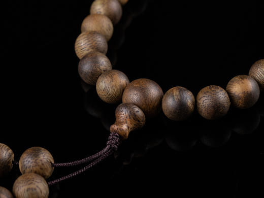 XY0057天然沉香圆珠多圈手链108佛珠 商品图5