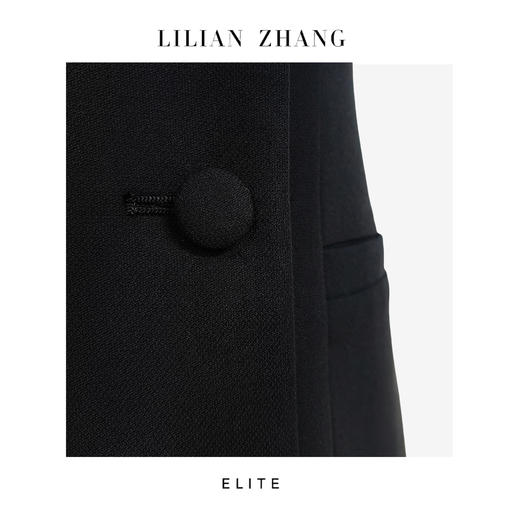 E系列—LILIAN ZHANG 干练飒爽、职场双排扣修身西装马甲 2405030V 商品图1