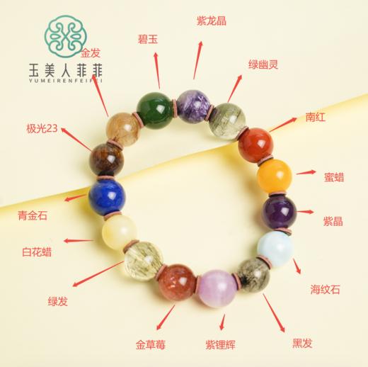 H玉美人菲菲#水晶多宝手串-圆珠约12mm 商品图0