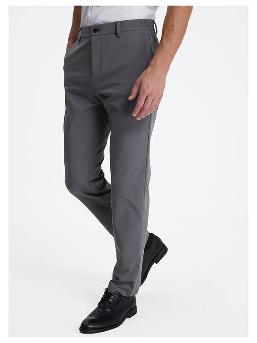 callisto水雾灰桑蚕丝混纺透气休闲裤 商品图3