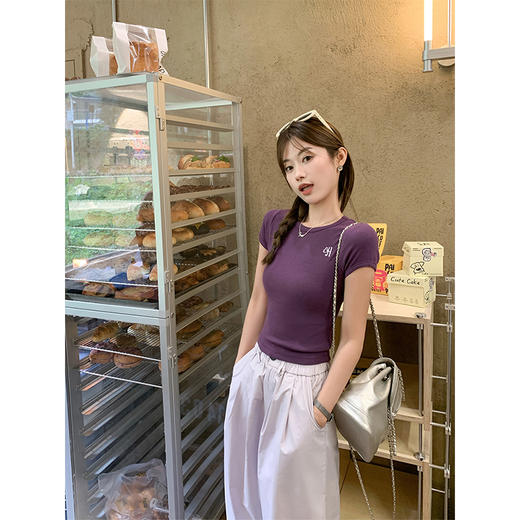 <曾小咸推荐>新品现货秒杀！卖完下架不再补 ！微信粉丝打折价！！浅紫色休闲裤 日常159.99/件 立减80 秒杀79.99/件！！ 商品图2