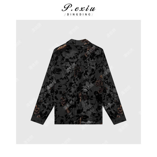 04-3潘依绣丁丁宠粉【微醺之夜】人丝植绒高级感微透气质长袖衬衫W-62647 商品图2